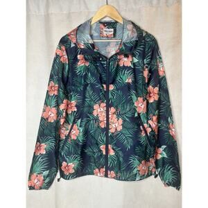 Sunrise Kingdom Tropical Floral Windbreaker Jacket Unisex M Lightweight Zip